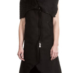 10sei0otto Damen Lederweste Avantgarde schwarz