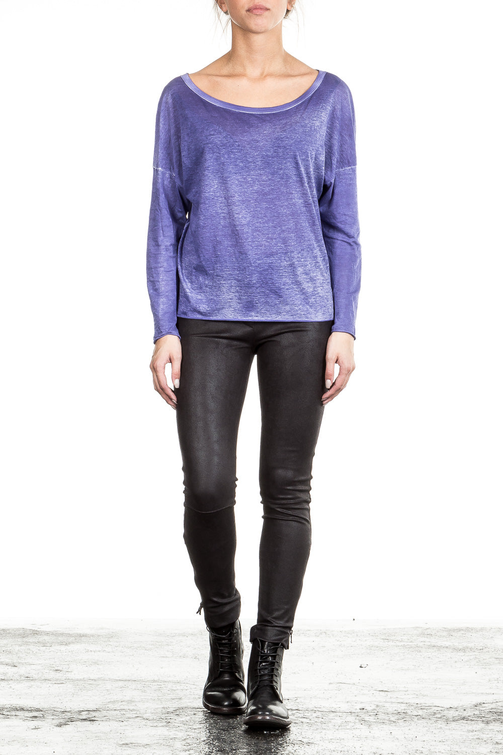 AVANT TOI Damen Baumwoll Shirt blau 