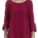 Katharina Hovman Damen Taft Bluse fuchsia