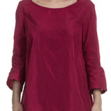 Katharina Hovman Damen Taft Bluse fuchsia