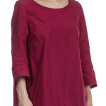 Katharina Hovman Damen Taft Bluse fuchsia