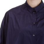 Katharina Hovman Damen  Bluse oversized blau