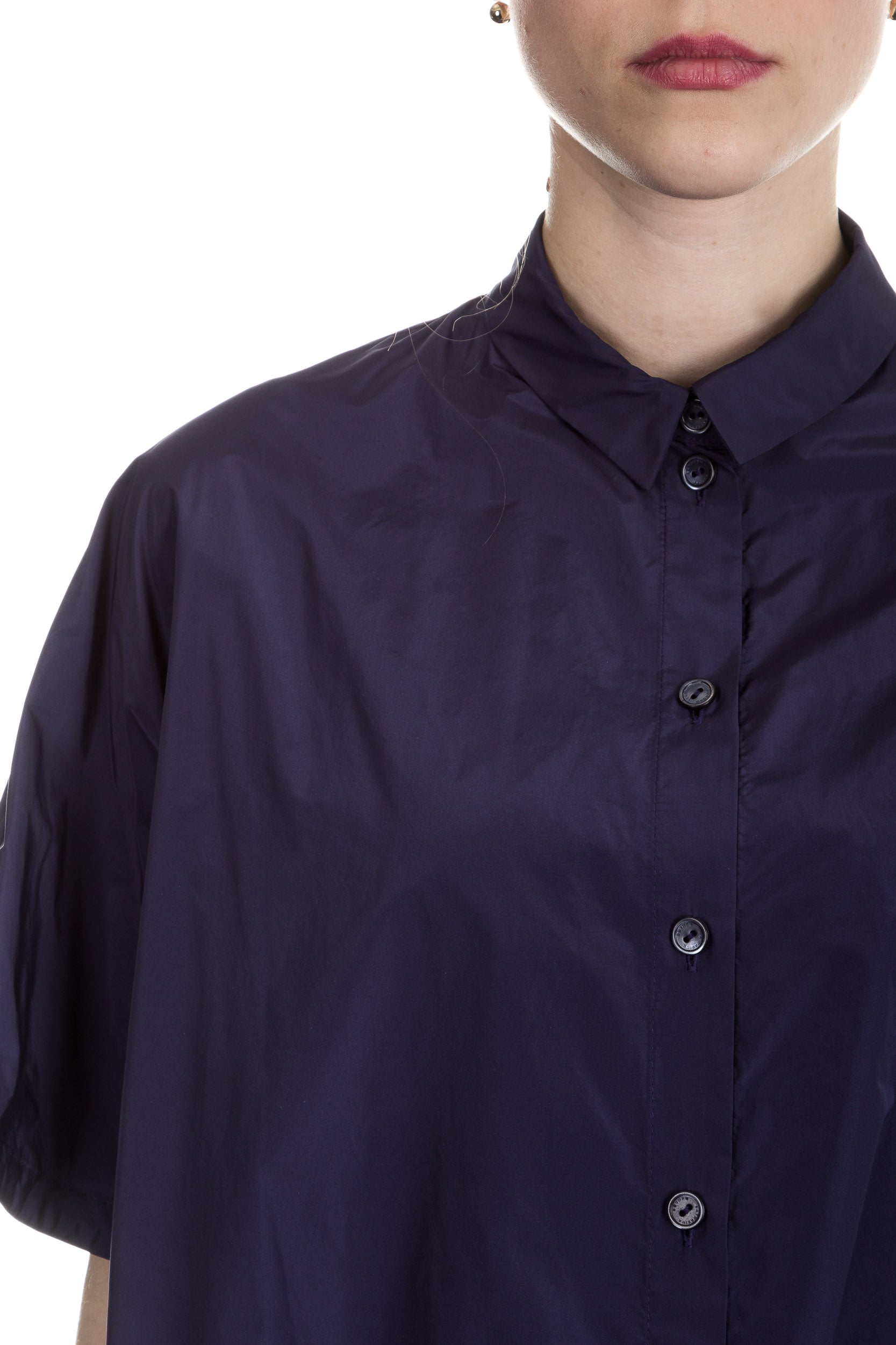 Katharina Hovman Damen  Bluse oversized blau
