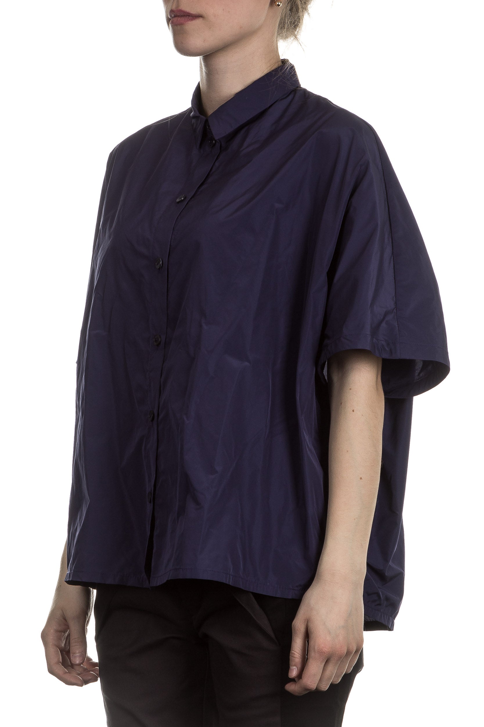 Katharina Hovman Damen  Bluse oversized blau