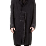 Isabel Benenato Herren Mantel Military schwarz