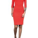 Plein Sud Jeanius Damen Jersey Kleid lang rot