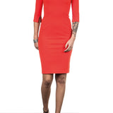 Plein Sud Jeanius Damen Jersey Kleid lang rot