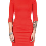 Plein Sud Jeanius Damen Jersey Kleid lang rot