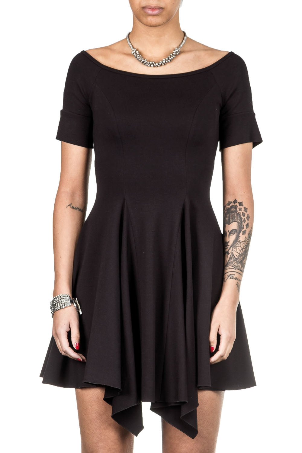 Plein Sud Jeanius Damen Jersey Kleid schwarz