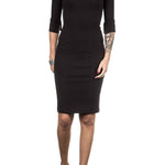 Plein Sud Jeanius Damen Jersey Kleid lang schwarz