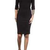 Plein Sud Jeanius Damen Jersey Kleid lang schwarz