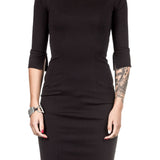 Plein Sud Jeanius Damen Jersey Kleid lang schwarz