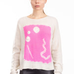 Suzusan  Kaschmir Pullover pink wollweiß