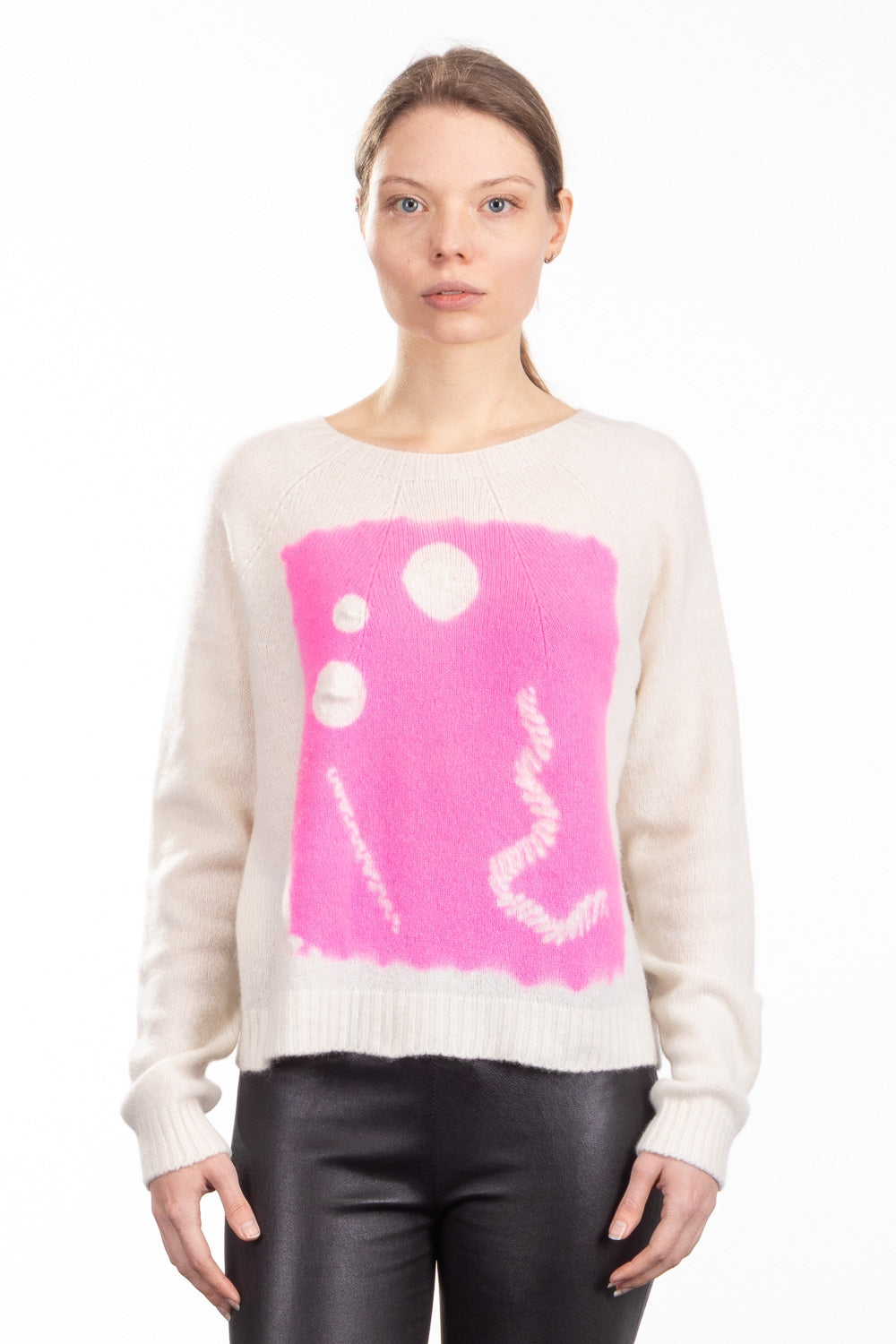 Suzusan  Kaschmir Pullover pink wollweiß