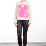 Suzusan  Kaschmir Pullover pink wollweiß