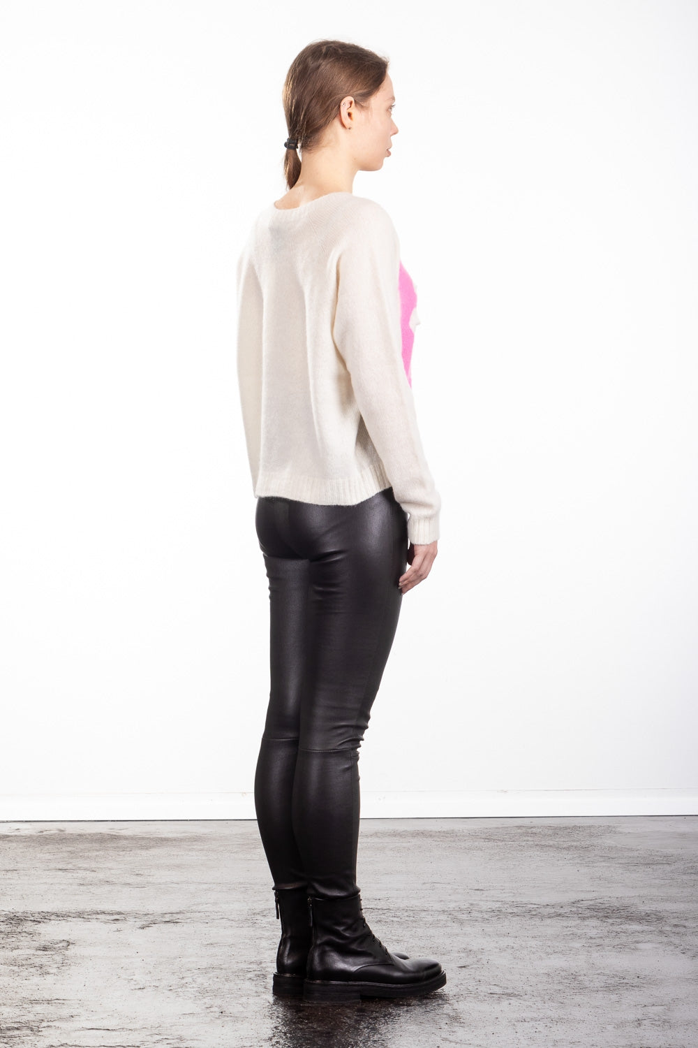 Suzusan  Kaschmir Pullover pink wollweiß