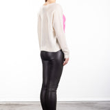 Suzusan  Kaschmir Pullover pink wollweiß