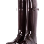 Ann Demeulemeester Damen Lackleders Stiefel bordeaux