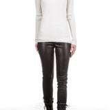 Helmut Lang Damen Pullover Ripp V-Neck off white
