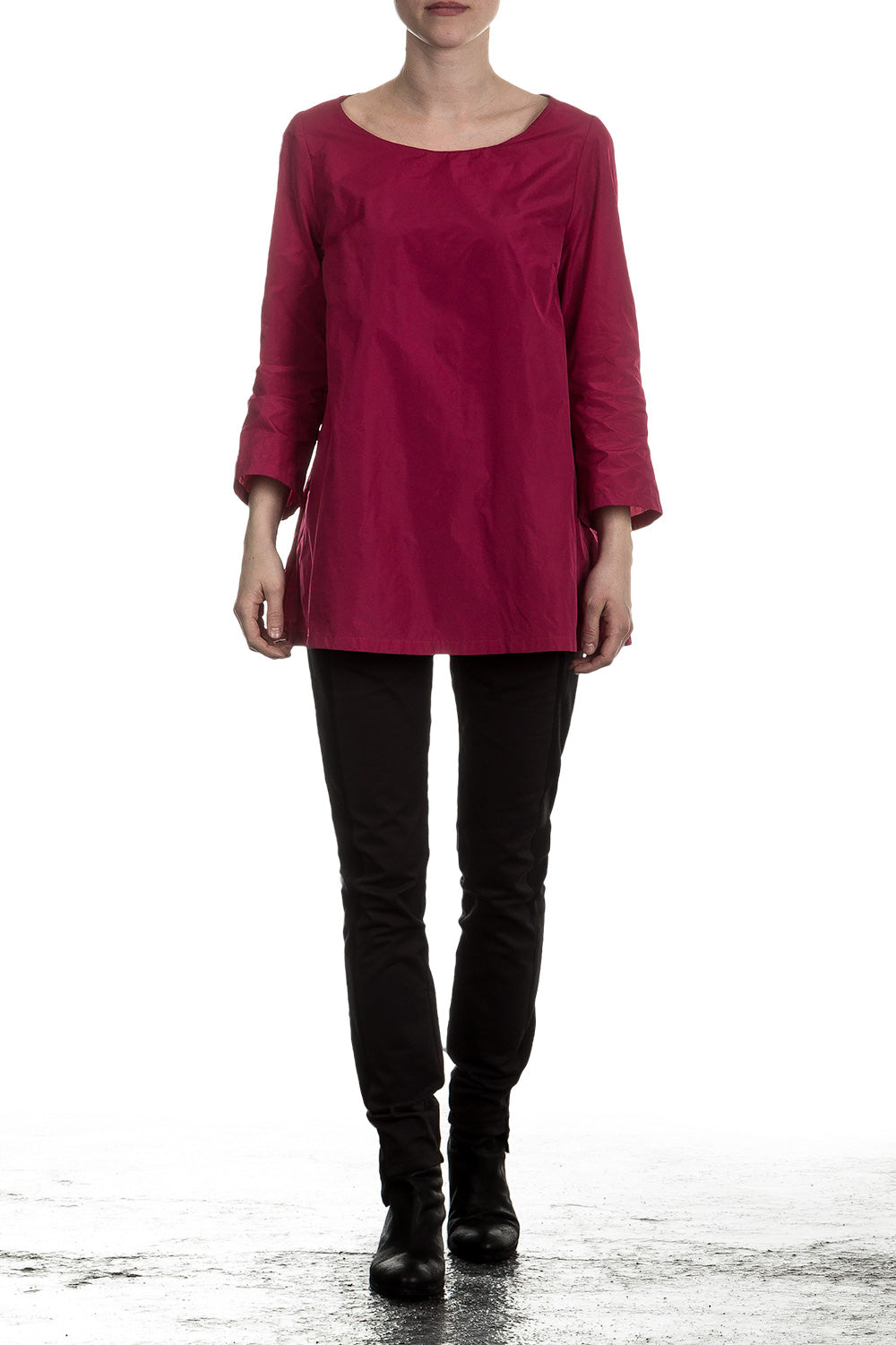 Katharina Hovman Damen Taft Bluse fuchsia