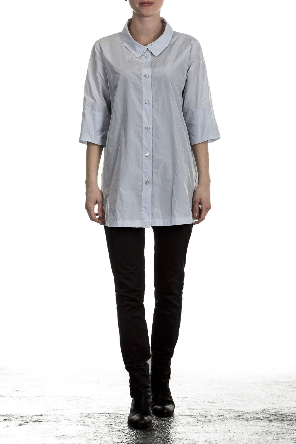 Katharina Hovman Damen 1/2 Arm Bluse hellblau