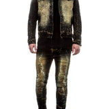 Robin`s Jean Herren Jacke GLOSS schwarz