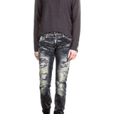 Robin`s Jean Herren Jeans MARLON SKINNY mit Nieten blau 