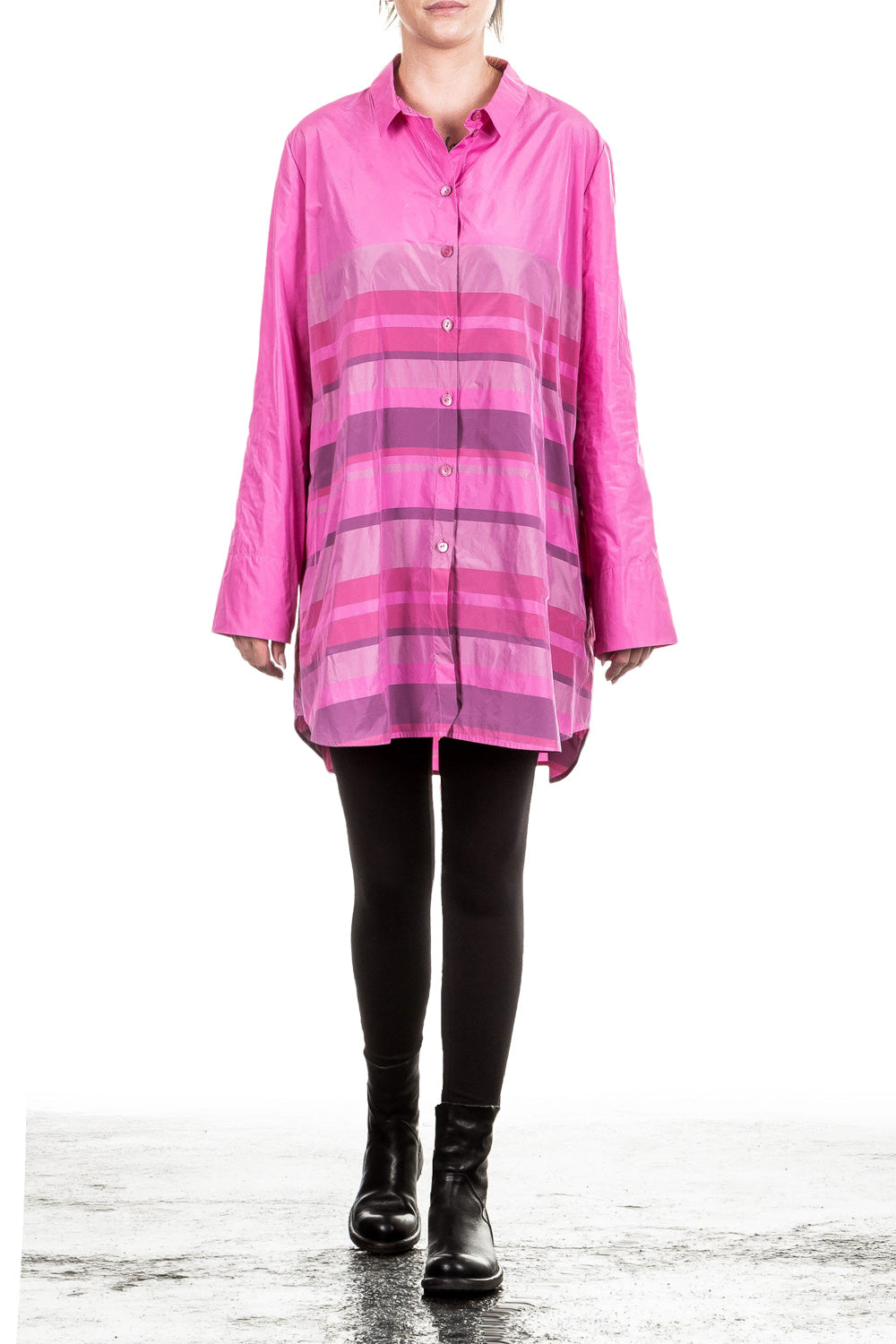 Katharina Hovman Damen Bluse Tunika pink