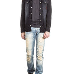 Robin`s Jean Herren Hemd Patches dunkelblau