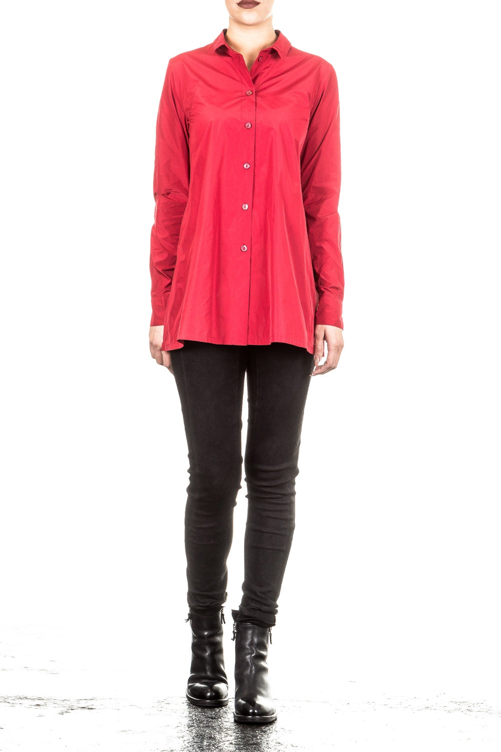 Katharina Hovman Damen Bluse Tunika rot