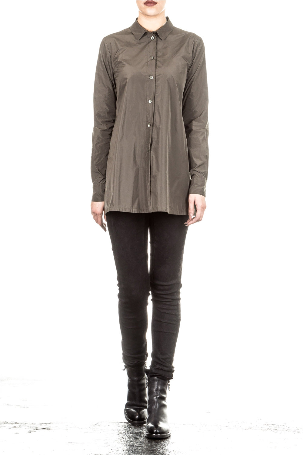 Katharina Hovman Damen Bluse Tunika khaki