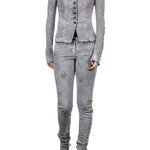 Masnada Damen Leinenhose grau