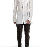 Masnada Herren Hemd PIN STRIPE weiß