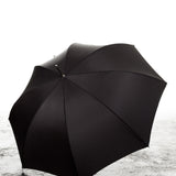 Pasotti Regenschirm mit Stierkopfknauf schwarz