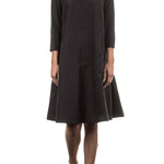 Katharina Hovman Damen Kleid A-Linie anthrazit