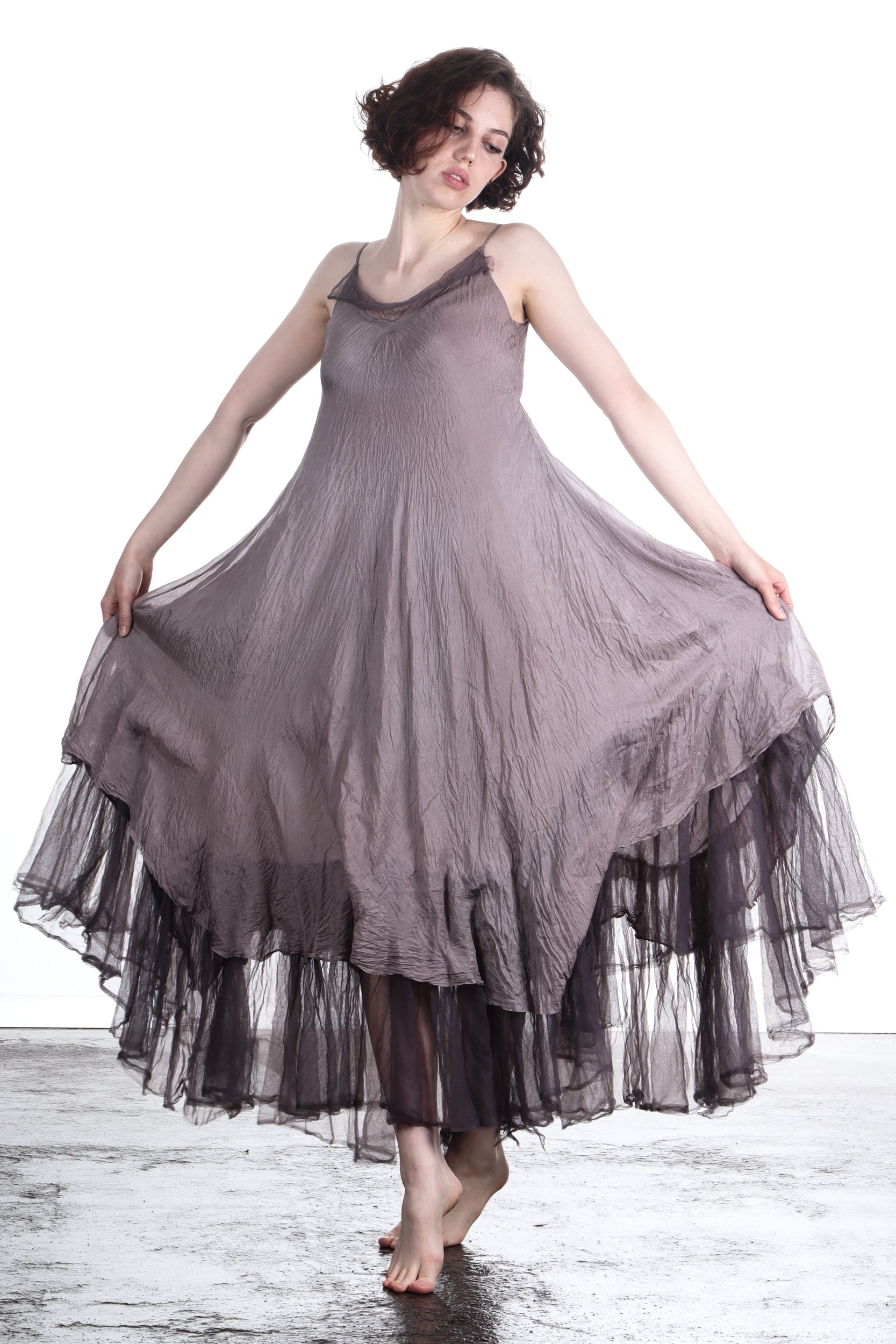 Marc Le Bihan Damen Asymmetrisches Kleid Seide nude