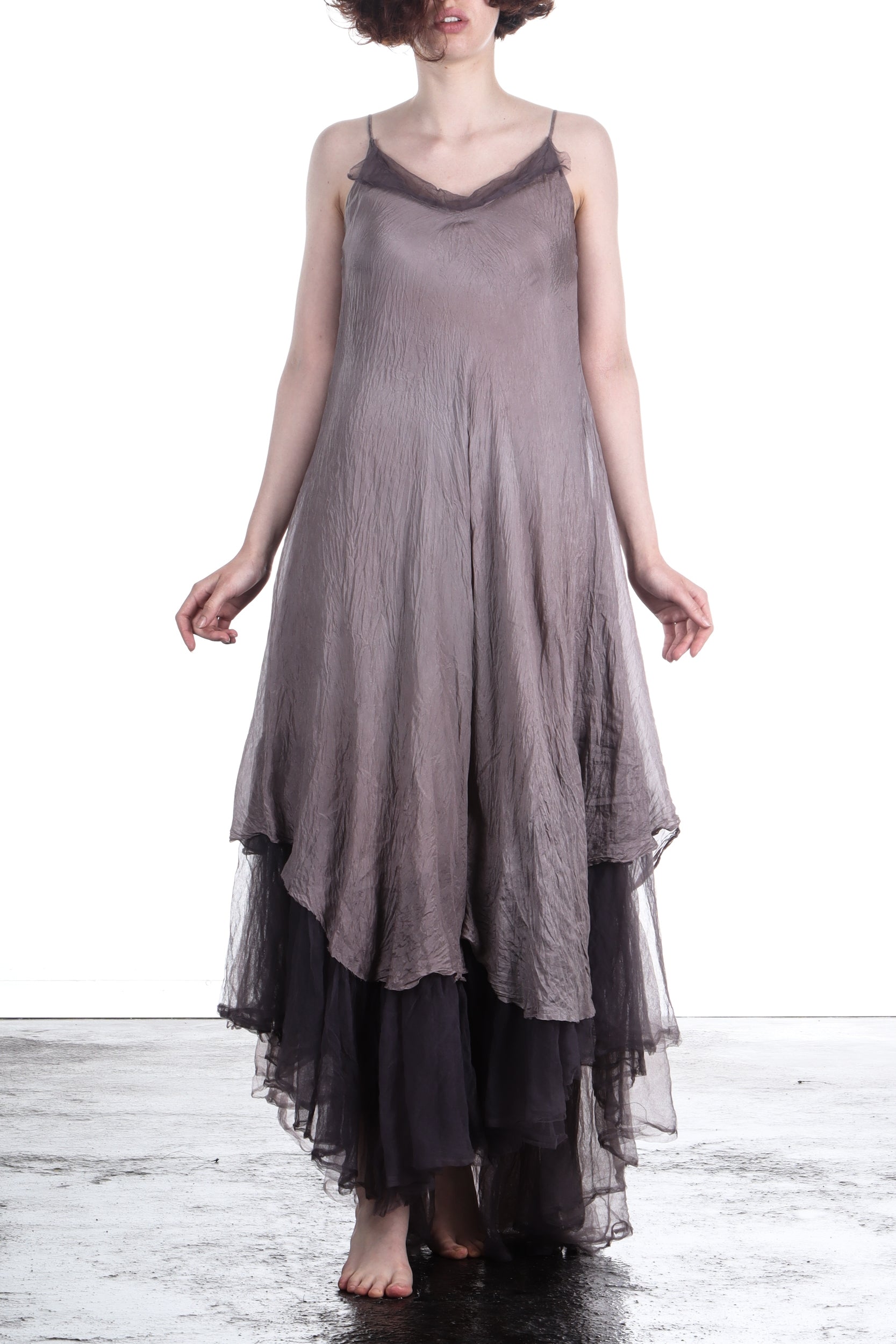 Marc Le Bihan Damen Asymmetrisches Kleid Seide nude