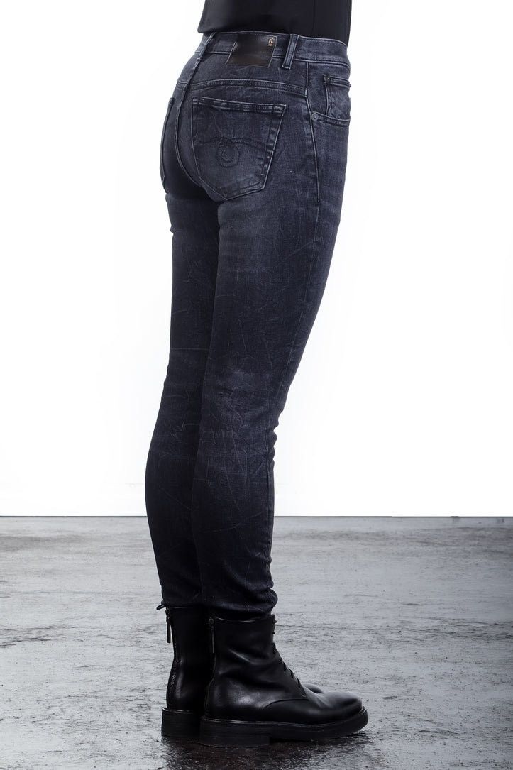 R13 Damen Jeans HIGH RISE SKINNY schwarz