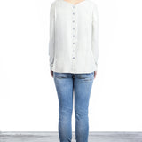 The Swiss Label Damen Langarm Shirt wollweiß