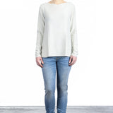 The Swiss Label Damen Langarm Shirt wollweiß