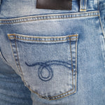 R13 Damen Jeans im Distressed-Look BOY STRAIGHT hellblau