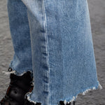 R13 Damen Jeans im Distressed-Look BOY STRAIGHT hellblau