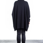 Katharina Hovman Damen Rollkragenpullover oversized schwarz