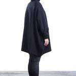 Katharina Hovman Damen Rollkragenpullover oversized schwarz