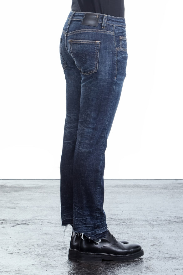 R13 Damen Jeans im Distressed-Look BOY STRAIGHT howell indigo