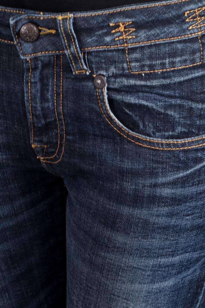 R13 Damen Jeans im Distressed-Look BOY STRAIGHT howell indigo