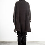 Rundholz Damen Strick Tunika oversized dunkelbraun