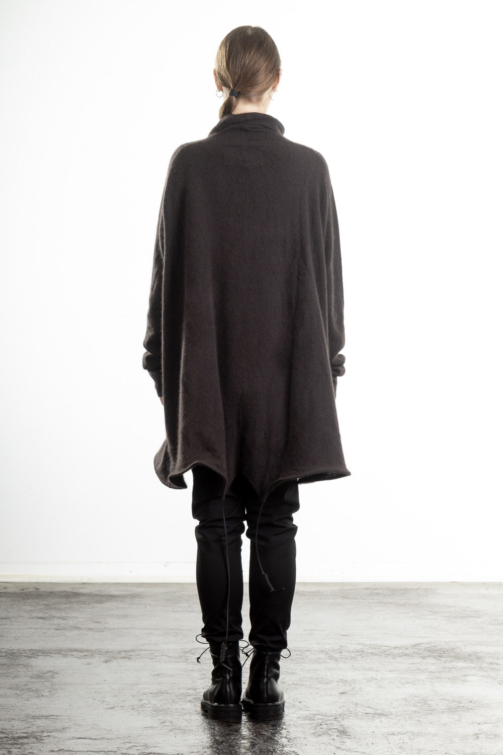 Rundholz Damen Strick Tunika oversized dunkelbraun