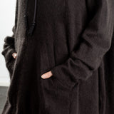 Rundholz Damen Strick Tunika oversized dunkelbraun
