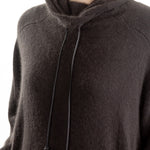 Rundholz Damen Strick Tunika oversized dunkelbraun